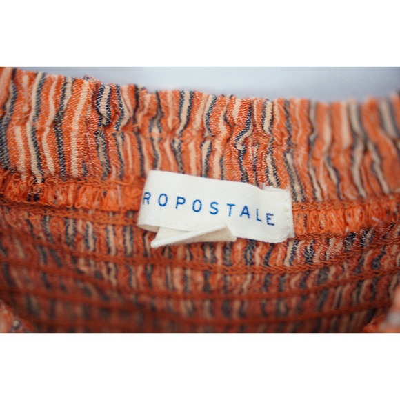 VGC Aeropostale Jumper Womens M Medium Orange Wide Leg Shirred Adjustable Straps - Picture 3 of 6